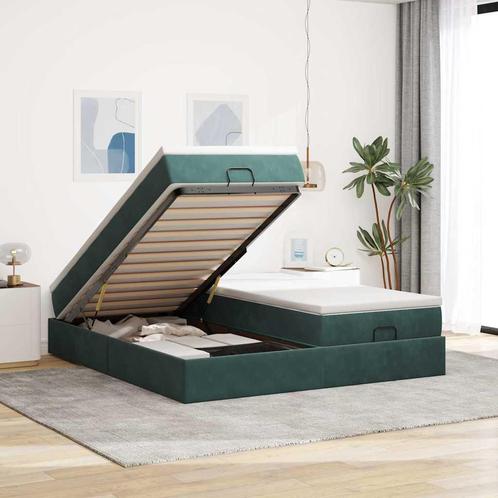 vidaXL Ottoman bed met matrassen 200x200cm fluweel, Huis en Inrichting, Slaapkamer | Bedden, Nieuw, Verzenden