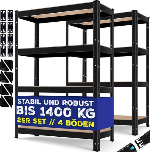 MASKO® Opbergrek - Stellingkasten - Set van 2 - Tot 700kg -, Doe-het-zelf en Bouw, Gereedschap | Overige machines, Verzenden