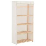 vidaXL Kledingkast 79x40x170 cm stof wit, Huis en Inrichting, Kasten | Kleerkasten, Verzenden, Nieuw