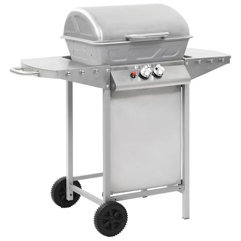 vidaXL Gasbarbecue en grill met 2 kookzones roestvrij staal, Elektronische apparatuur, Overige elektronische apparatuur, Nieuw