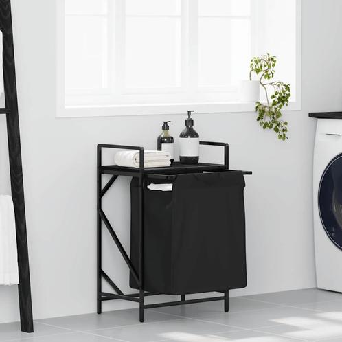 vidaXL Wasmand 1 vak met plank zwart eikenkleurig, Huis en Inrichting, Woonaccessoires | Overige, Nieuw, Verzenden
