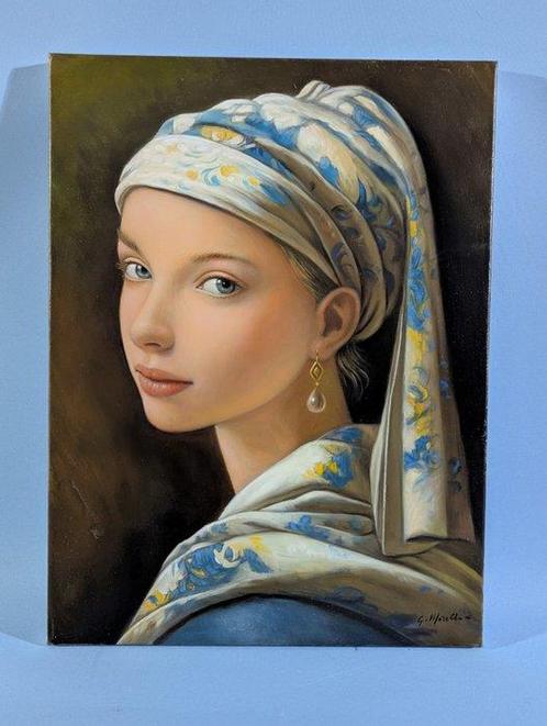 Giovanni Morello (1956), da Jan Vermeer - Omaggio a Vermeer, Antiek en Kunst, Kunst | Schilderijen | Klassiek
