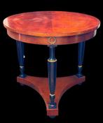 Tafel - guéridon-tafel - Mahonie, Ebbenhout - Pedestal, Antiek en Kunst