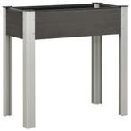 vidaXL Plantenbak verhoogd 75x40x75 cm HKC grijs, Tuin en Terras, Verzenden, Nieuw