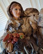 Claudio Risio - Figuur - Contadina presepiale con frutti del