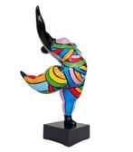 Beeldje - Dancing lady - 48 cm - Marmer, glasvezel