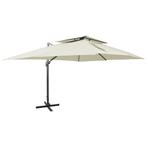 vidaXL Zwevende parasol met dubbele bovenkant zand 400x300, Verzenden