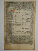 Vostre - Leaf from a book of hours, printed on vellum - 1502, Antiek en Kunst, Antiek | Boeken en Manuscripten