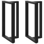 vidaXL Bartafelpoten 2 st T-vormig 60x35x(100-101) cm staal, Huis en Inrichting, Tafelonderdelen, Verzenden, Nieuw