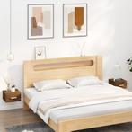 vidaXL Nachtkastjes 2 st wandgemonteerd 35x35x20 cm bruin, Huis en Inrichting, Slaapkamer | Nachtkastjes, Verzenden, Nieuw