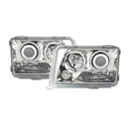 PHARES POUR MERCEDES CLASSE E W124 ANGEL EYES FOND CHROMÉ, Verzenden, Nieuw