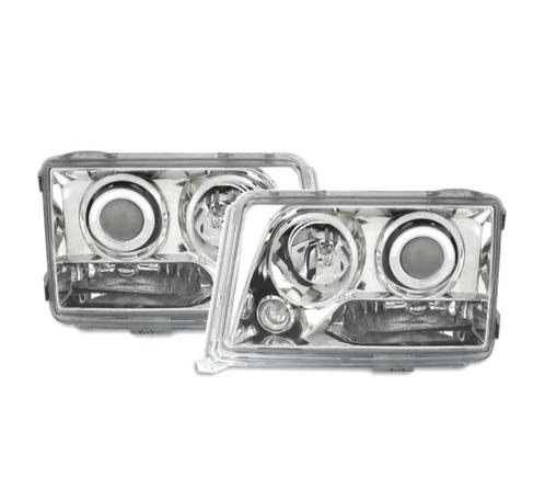 PHARES POUR MERCEDES CLASSE E W124 ANGEL EYES FOND CHROMÉ, Auto-onderdelen, Verlichting, Verzenden