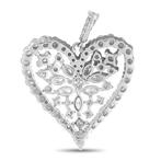Hanger Platina, Platina 3,80 ct Diamanten Harthanger -