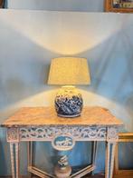 Tafellamp - Porselein, Linnen - Vase lamp