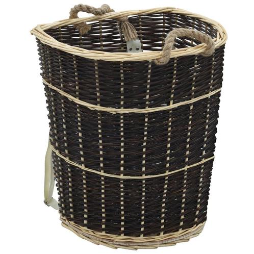 vidaXL Houtmand met draagriemen 57x51x69 cm natuurlijk, Tuin en Terras, Brandhout, Verzenden
