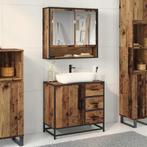 vidaXL Wastafel kabinet voor de badkamer Oud hout 65 x 33 x, Verzenden, Nieuw