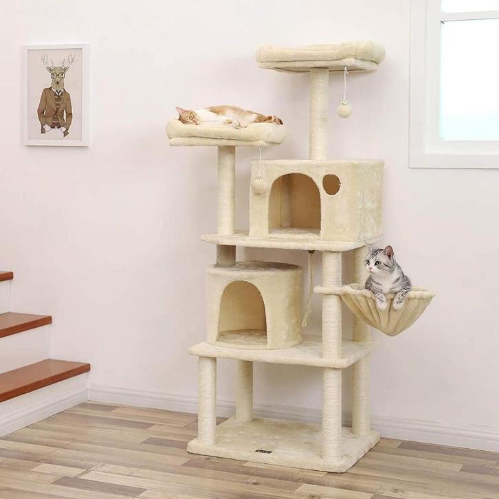 Klimboom - Stevig &amp; Zacht - Beige, Dieren en Toebehoren, Katten-accessoires, Nieuw, Ophalen of Verzenden