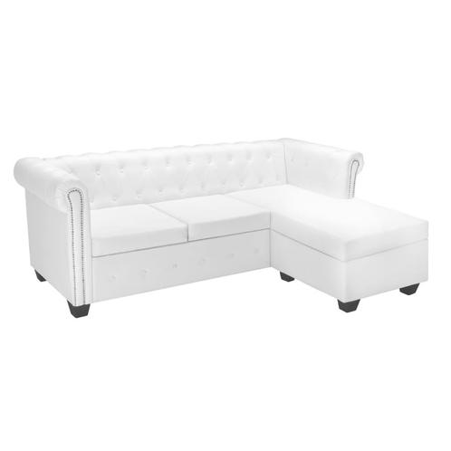 vidaXL Canapé Chesterfield en forme de L cuir, Maison & Meubles, Canapés | Salons, Neuf, Envoi