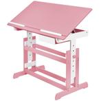 tectake Bureau in hoogte verstelbaar 109x55x63-94cm - pink, Huis en Inrichting, Verzenden, Nieuw