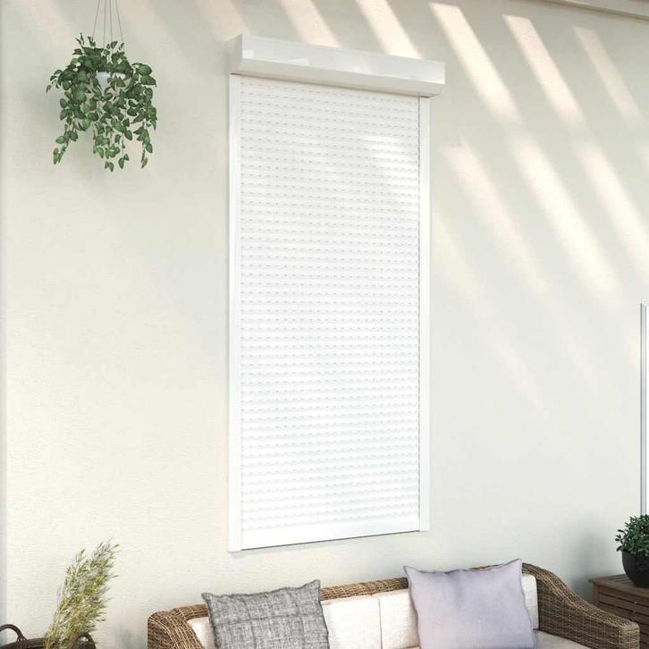 vidaXL Rolluik 100x210 cm aluminium wit, Doe-het-zelf en Bouw, Raamkozijnen en Schuifdeuren, Nieuw, Verzenden