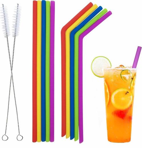 Fako Bijoux® - Herbruikbare Siliconen Rietjes - Duurzame, Huis en Inrichting, Keuken | Bestek, Verzenden