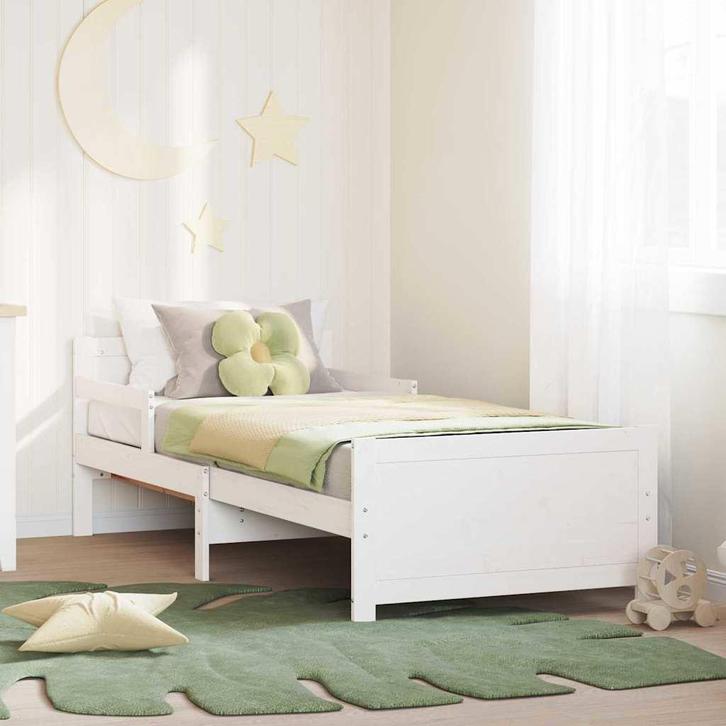 vidaXL Uitzetbare Bedbodem voor Kinderen Wit 80 x 130 / 165, Huis en Inrichting, Slaapkamer | Bedden, Nieuw, Verzenden