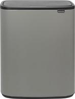 Brabantia Bo Touch Bin 2 x 30 Liter Mineral Prullenbakken, Huis en Inrichting, Woonaccessoires | Prullenbakken, Verzenden, Nieuw