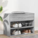 vidaXL Schoenenbank 60x30x45 cm bewerkt hout grijs sonoma, Huis en Inrichting, Verzenden, Nieuw