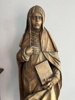 sculptuur, Birgitta van Zweden / 17e eeuw - 115 cm - Hout, Antiek en Kunst