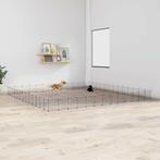 vidaXL Huisdierenkooi met deur 52 panelen 35x35 cm staal, Dieren en Toebehoren, Verzenden, Nieuw