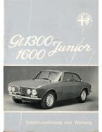 1974 ALFA ROMEO GT JUNIOR 1.3 / 1.6 INSTRUCTIEBOEKJE DUITS