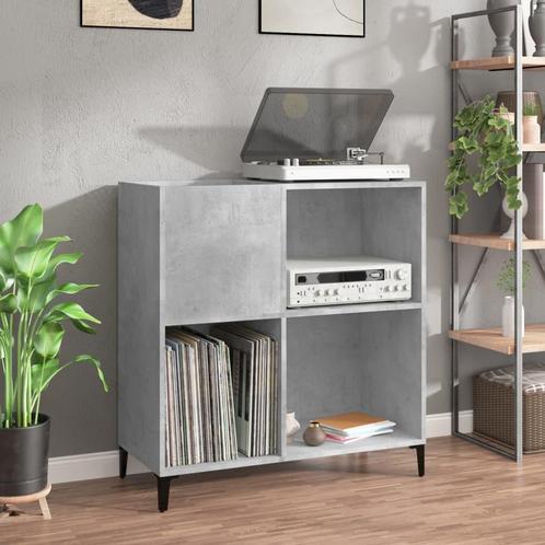 vidaXL Platenkast 84,5x38x89 cm bewerkt hout betongrijs, Huis en Inrichting, Kasten | Overige, Nieuw, Verzenden