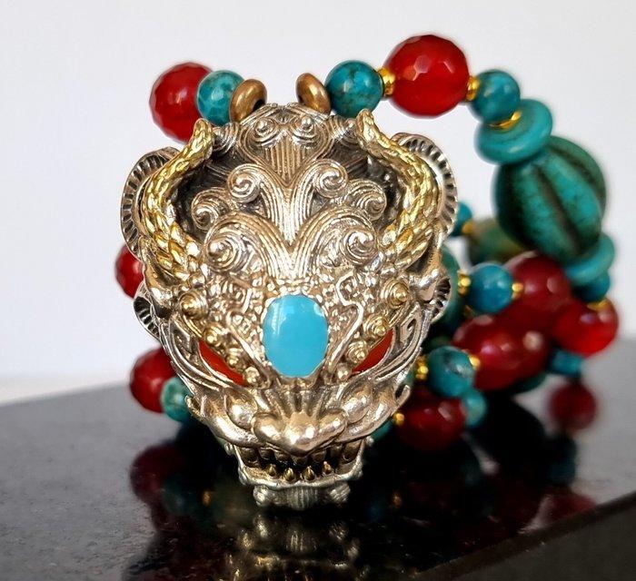 Turquoise - Rubis - Ketting - Divin - Dragon (druk) -, Antiek en Kunst, Antiek | Boeken en Manuscripten
