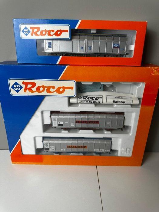 Roco H0 - 44104/46456 - Modeltrein goederenwagonset (3) -, Hobby & Loisirs créatifs, Trains miniatures | HO