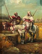 École Orientaliste (XX) - Les cavaliers du Caliphe, Antiquités & Art, Art | Peinture | Classique