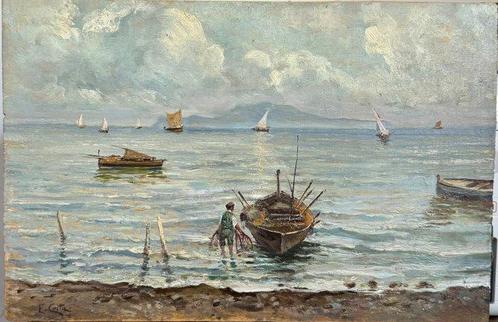 Emmanuel Costa (1833-1921), Toegeschreven aan - Marina di, Antiek en Kunst, Kunst | Schilderijen | Klassiek