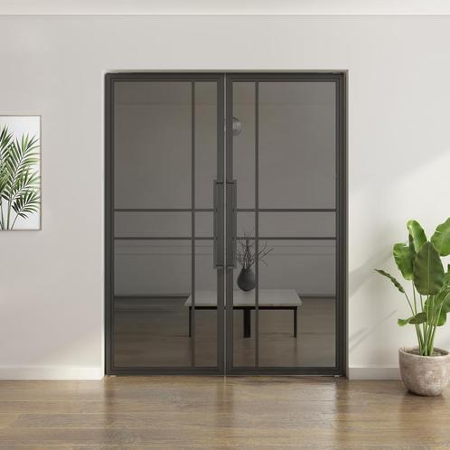 Dubbele stalen taatsdeur 6 Vlaks  Rook glas Luxe design, Doe-het-zelf en Bouw, Deuren en Vliegenramen, Nieuw, Metaal, Overige typen