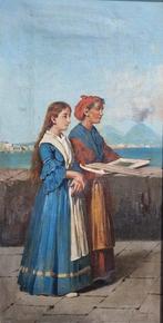 Giuseppe Cimaglia (1849-1905) - Donne a Napoli, Antiek en Kunst, Kunst | Schilderijen | Klassiek