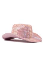 Cowboyhoed Lichtroze Strass Steentjes Roze Cowgirl Western H, Kleding | Dames, Ophalen of Verzenden, Nieuw