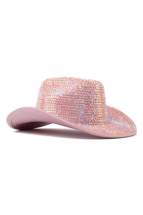 Cowboyhoed Lichtroze Strass Steentjes Roze Cowgirl Western H, Kleding | Dames, Carnavalskleding en Feestkleding, Nieuw, Ophalen of Verzenden