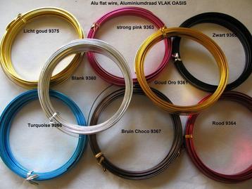 Oasis aluminium wire/ draad 2 mm 100 gram. diverse kleur -