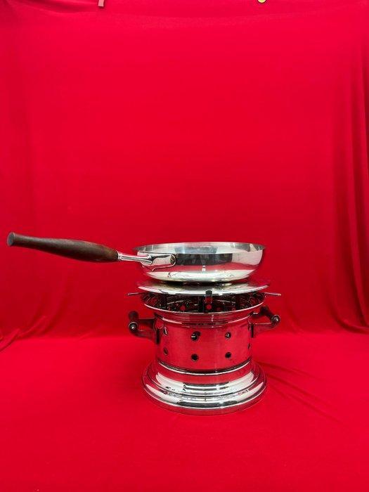 Porciani - Draagbaar fornuis - Verzilverd - Flambée lamp, Antiek en Kunst, Antiek | Keukengerei