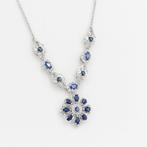 Zonder minimumprijs - Halsketting Verguld Saffier - Topaas -, Handtassen en Accessoires, Nieuw