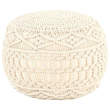 vidaXL Poef macramé handgemaakt 45x30 cm katoen, Verzenden
