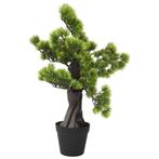 vidaXL Kunstplant met pot pinus bonsai 60 cm groen, Verzenden, Nieuw