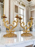 Kandelaar Louis XVI-stijl - Frankrijk - marmeren voet -, Antiek en Kunst