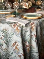 Exclusief mantel van toile de jouy in winterse stijl met