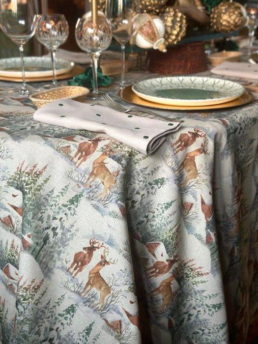 Exclusief mantel van toile de jouy in winterse stijl met, Antiek en Kunst, Kunst | Designobjecten