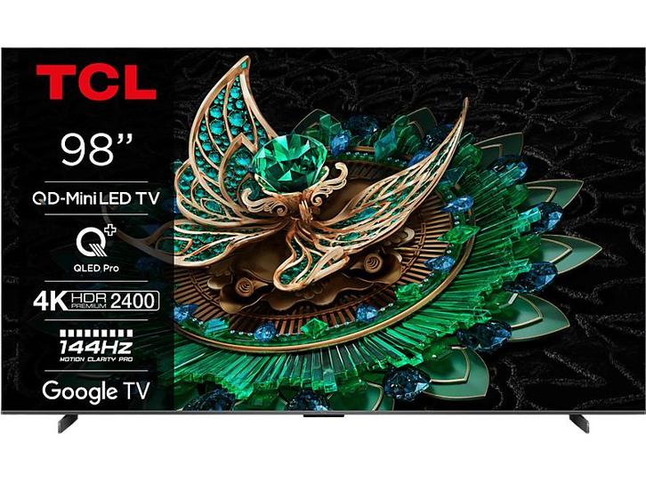 Tcl -   Qd-miniled Google Tv 98 Smart 4k (2024) - Zwart, Audio, Tv en Foto, Televisies, 100 cm of meer, 100 cm of meer, Nieuw