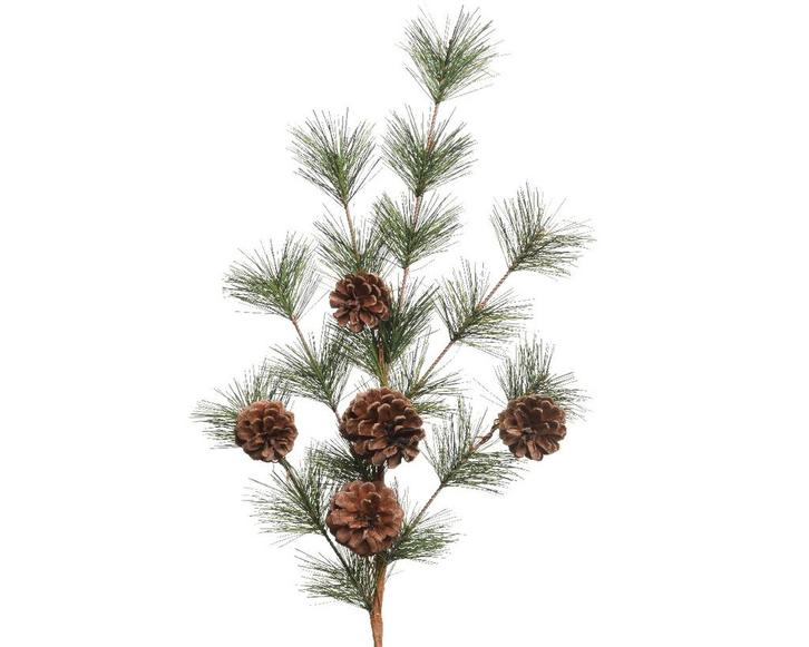Dennengroen kerstgroen met dennenappels 50 cm per tak, Huis en Inrichting, Woonaccessoires | Kunstplanten en Kunstbloemen, Nieuw